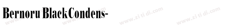 Bernoru BlackCondens字体转换